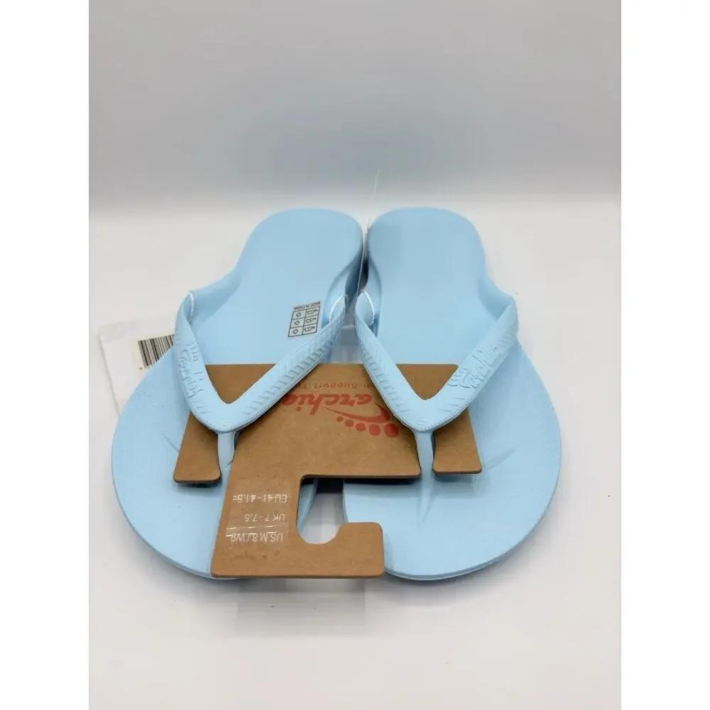 Archies Flip Flop Sandal Unisex Sz M 8 W 9 Light Blue Arch Support Therapy NWT